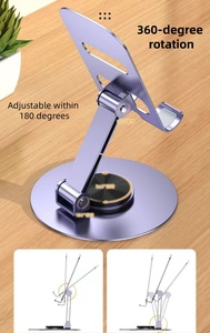 Xu Hướng Kim Loại Điện Thoại Di Động Đứng Có Thể Gập Lại Cho iPad Máy <span class=keywords><strong>T</strong></span>ính Bảng Trường Hợp Hỗ Trợ 360 Độ Xoay Có Thể Điều Chỉnh Khung Điện Thoại Di Động Bàn - Product Image 5