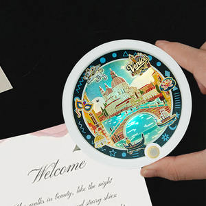 Offre d'usine Souvenir cadeau <span class=keywords><strong>venise</strong></span> la ville <span class=keywords><strong>de</strong></span> l'eau 3D papier découpé LED veilleuse réfrigérateur aimant pour décoration livraison directe - Product Image 4