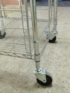 מחסן מטבח 5-רמת מגש מתלה אחסון מדף מכיל גלגלים מתקפל אחסון מתכת כסף להתאמה אישית stainle פלדה - Product Image 5