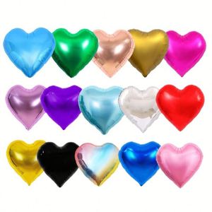 Globos de Papel Metálico en Forma de Corazón, de 5, 10 y 18 Pulgadas, de Color Sólido, para Propuesta Romántica y Decoración de Fiestas - Product Image 4