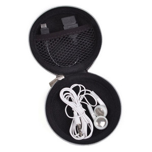 Estuche para auriculares con logotipo personalizado Mini redondo Estuche para auriculares con cremallera Eva de cuero PU para Airpods <span class=keywords><strong>Earpods</strong></span> <span class=keywords><strong>Pro</strong></span> - Product Image 3
