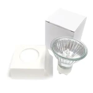 Gu10 Base Lampara 110v 220v Halogen Bulb Spot Light Hal-gu10 Wholesale 35w 50w Glass White Halogen Light 50 Watt 360 95 5000