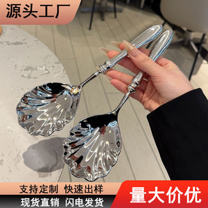 304 stainless steel <b>large</b> spoon shell spoon creative gourd handle spoon hotel catering service spoon hammer public spoon - Product Image 1