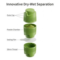 Bouchon de bouteille innovant pour thé matcha, 28 mm, ajustement universel, 100 % pur naturel, vert brillant, norme européenne, 0 % additifs, distribution de poudre