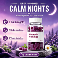 Permen Melatonin 60 Buah Pendukung Tidur Alami Dewasa Vegan Grosir Label Pribadi OEM Pengiriman Cepat