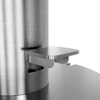 Distributeur de désinfectant pour les mains en acier inoxydable commercial à pédale, unité sur pied sans contact pour bureau, hôpital, école