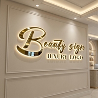 Enseigne LED 3D personnalisée rétroéclairée, lettres lumineuses intérieures/extérieures, logo d'entreprise, signalétique électronique pour SPA, salon de coiffure NALL