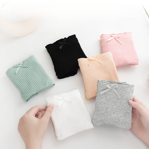 Mịn liền mạch rắn gân bông quần lót giữa eo thoáng khí đầy đủ bảo hiểm tóm tắt cho phụ nữ - Product Image 4