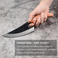 Pisau dapur koki berkemah, pisau daging palsu buatan tangan, Tang irisan penuh, pemotong daging, pisau memasak Boning Viking Mesir