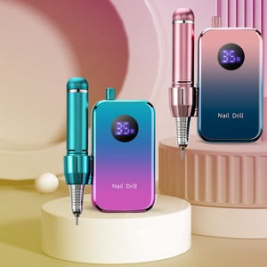 Venta al por mayor de fábrica Color degradado 35000RPM Máquina de uñas portátil Manicura Pedicura Taladro eléctrico inalámbrico para uñas Recargable - Product Image 4