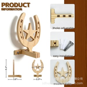 Wooden Hat Rack Solid Wood Wall Mounted Hat Hanger Multi Purpose <b>Storage</b> Display Rack For Caps And Hats Durable Design - Product Image 4