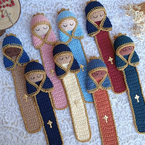Marcapáginas de algodón hecho a mano <span class=keywords><strong>libro</strong></span> de ganchillo marca <span class=keywords><strong>Amigurumi</strong></span> Natividad marcapáginas - Product Image 3