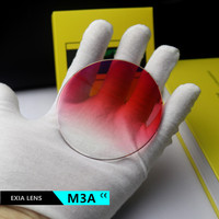 EXIA M3A 1,61 Gafas de sol Lente Gradiente rojo 75mm SHMC UV400 Revestimiento verde Anti-Impacto