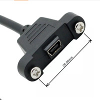 Mini-USB-Verlängerungskabel mit Schraubloch, Stecker auf Stecker, 5A Schnellladung für Computer, Befestigung am Master-Tape T