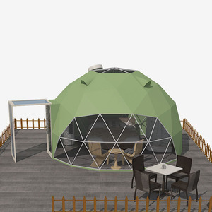 Pyramid <b>Tent</b> Geodesic Dome 4-Season Double Layer Waterproof Oxford Cloth <b>Large</b> Space Outdoor Camping Shelter - Product Image 1