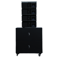 Système de sonorisation DBK Full Range Dual 10 pouces Line Array avec double caisson de basses 18 pouces pour scène de concert