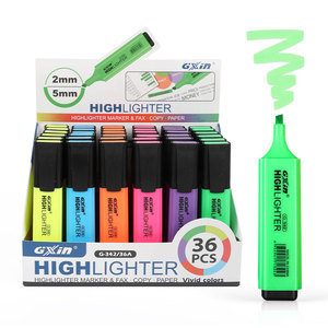 Gxin G-342/36A Bán Buôn <span class=keywords><strong>Highlighter</strong></span> Bút Đánh Dấu Bộ Của 36 Miếng Trong Sáu Màu Sắc Sống Động Biểu Tượng Tùy Chỉnh Huỳnh Quang Bút Cho Trẻ Em - Product Image 2