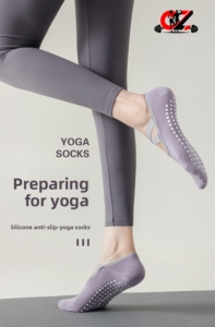 CZFIT Professional Anti-slip <b>Silicone</b> Yogasocks,women's Indoor Sports and Fitness Pilates Halter <b>Socks</b>,summer Short <b>Socks</b> Design - Product Image 6