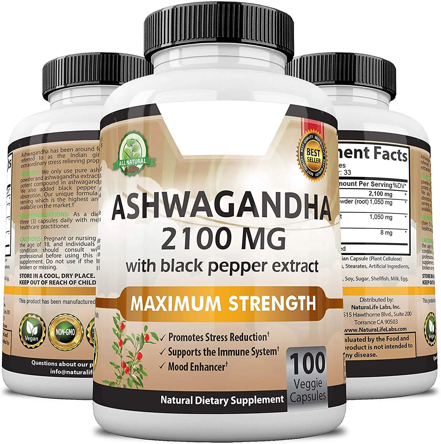 Branded Your Logo Reduce Stress Root Extract Herbal Supplement Natural Organic Ashwagandha Capsules In Bulk