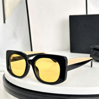 Lunettes de soleil polarisées unisexes de luxe, best-seller, avec verres HD dégradés, anti-reflet AR, protection UV 400, monture épaisse en acétate doré, tendance