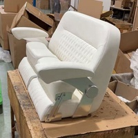 Sièges de bateau pliables doubles personnalisables en couleurs marines, avec coutures en losange, sièges rabattables pour bateau