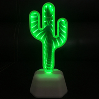 Enseigne au néon Design personnalisé Cactus Forme PVC Veilleuse avec piles AAA