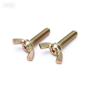 Tornillo de Cabeza de Mariposa M6, Color Zinc, Rosca Métrica Estándar, Grado B, Nivel 4.8, Uso en la Industria del Plástico - Product Image 1