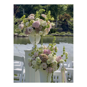Boule <span class=keywords><strong>de</strong></span> fleurs artificielles décorative en soie blanche, <span class=keywords><strong>rose</strong></span> <span class=keywords><strong>et</strong></span> verte, populaire pour la décoration <span class=keywords><strong>de</strong></span> mariage, <span class=keywords><strong>centre</strong></span> <span class=keywords><strong>de</strong></span> <span class=keywords><strong>table</strong></span> - Product Image 2