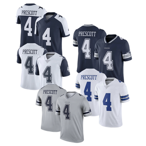Vente en gros 4 # Dak Prescott Dallas Maillots de football cousus USA Football Jeu Sports VP Joueur limité Maillot inversé - Product Image 1