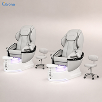 Fournisseur de mobilier de salon tout-en-un, fabrication sur mesure, chaise de pédicure de luxe professionnelle avec fonction de massage