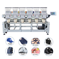 Máquina de Bordar Computarizada Taijima de Seis Cabezas para Principiantes, Equipo de Bordado para el Hogar, para Hacer Logotipos en Camisetas y Gorras