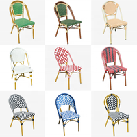 Chaise de balcon décontractée en rotin XY pour extérieur, table moderne et simple de style français pour café, restaurant, cour/hôpital, design français