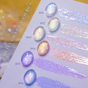 Gel de <span class=keywords><strong>Manicura</strong></span> Transparente Holográfico Personalizado Hema Free, Colorido, Brillante, Efecto Hielo, Gel UV Súper Flash - Product Image 1