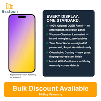 Remplacement pour écran OLED d'iPhone 17, assemblage remis à neuf avec verre remplaqué, panneau et circuit intégré d'origine, Grade A