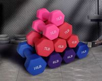Haltères revêtus de vinyle, mini-haltères multi-poids pour femmes, petits haltères colorés pour la maison, haltères légers pour la remise en forme