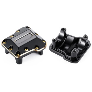 Carcasa de cubierta diferencial de eje trasero delantero con revestimiento negro de latón antioxidante para piezas de repuesto de actualización de coche RC Bronco Defender 1/18 - Product Image 2