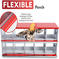 Nichoirs à œufs de poulet JH-Mech OEM, portables, légers, résistants aux intempéries, à double arche, en acier carbone gris
