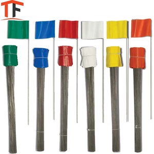 <span class=keywords><strong>Bandiera</strong></span> di marcatura in vinile verde fluorescente semplice-5 "X 6" con personale 27 "| <span class=keywords><strong>Caso</strong></span> di 1000 - Product Image 6
