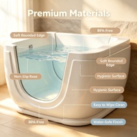 Baignoire Spa Bébé en Acrylique avec Fenêtre Transparente, Bassin d'Hydrothérapie pour Nourrissons, Piscine Bébé pour Salon de Puériculture et Crèche