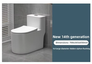 Inodoro de Cerámica Personalizado con Sistema de Sifón Ultra-swirl, Ahorro de Agua, Silencioso, Antiolores, Antisalpicaduras y Tubería Grande - Product Image 2