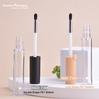 Bouteilles de brillant à lèvres vides en PET avec emballage de fond de teint liquide pour pinceau à lèvres Logo privé 7.5ml/12ml/13ml