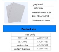 Lyre — planche duplex en papier gris pour vêtements, 1.0mm A3 8K, plateau double gris