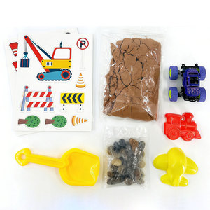 Kit de <span class=keywords><strong>sable</strong></span> artistique pour enfants certifié UE avec <span class=keywords><strong>bac</strong></span> à <span class=keywords><strong>sable</strong></span>, cadeau d'anniversaire pour garçon et fille, avec 1 lb de <span class=keywords><strong>sable</strong></span> brun et moule de train - Product Image 4