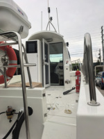 Perahu Pancing Grandsea Panjang 8.88m FRP Walkaround Outboard Barco De Pesca Sport Fishing Boat dengan Mesin Dijual