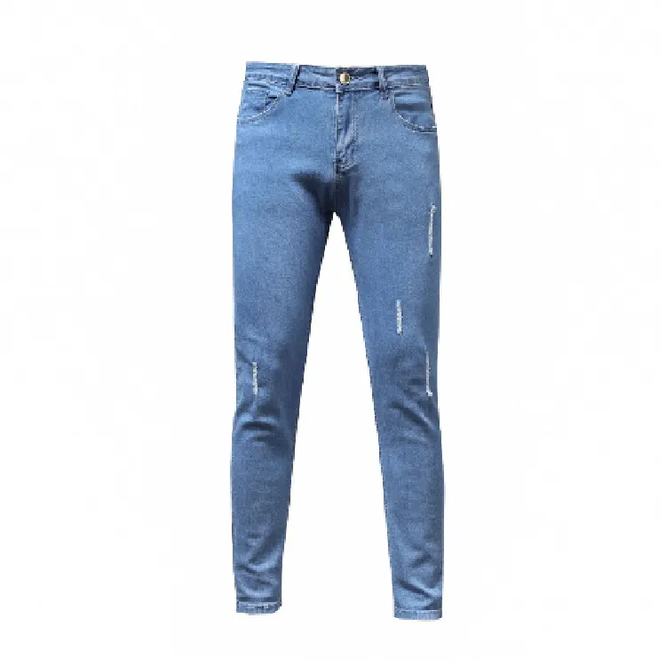 Wintress 85% baumwolle 5% spandex Mode Jeans Individuelles logo marke Männer Junge high Street Tragen Blau Jeans