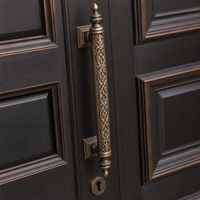 Système de Porte en Cuivre Majestueux avec Charnières Décoratives pour Club de Golf, Manoir