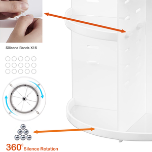 Organizador de maquillaje giratorio 360 al por mayor para mostradores, estantes de tocador, organizadores de baño y almacenamiento - Product Image 6