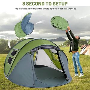 Carpa Plegable para las Cuatro Estaciones, de Apertura Rápida, Equipo para Senderismo y Camping, para Todas las Estaciones, Gran Venta - Product Image 6