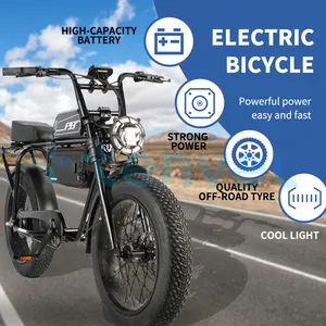 Tenvel fabrika 500W motor yağ lastik elektrikli bisiklet çift 48v 13AH moped tarzı elektrikli dağ bisikleti