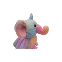 Prix de gros personnalisé beaux animaux en peluche doux 7 pouces oiseau tie-dye éléphant